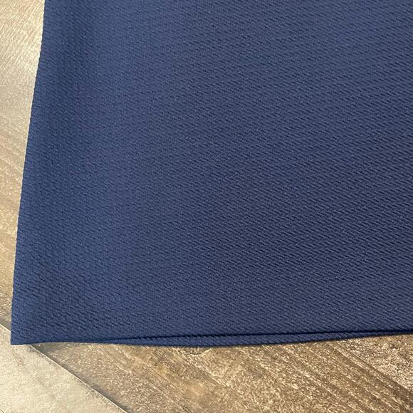 Kensie Lace Up Mini Skirt Hardware Detail Back Zip Textured Navy Blue Women's XS - Picture 5 of 10